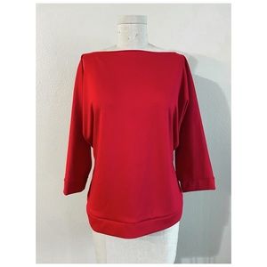 Miss Fortune UK- Red Kitty Batwing Top